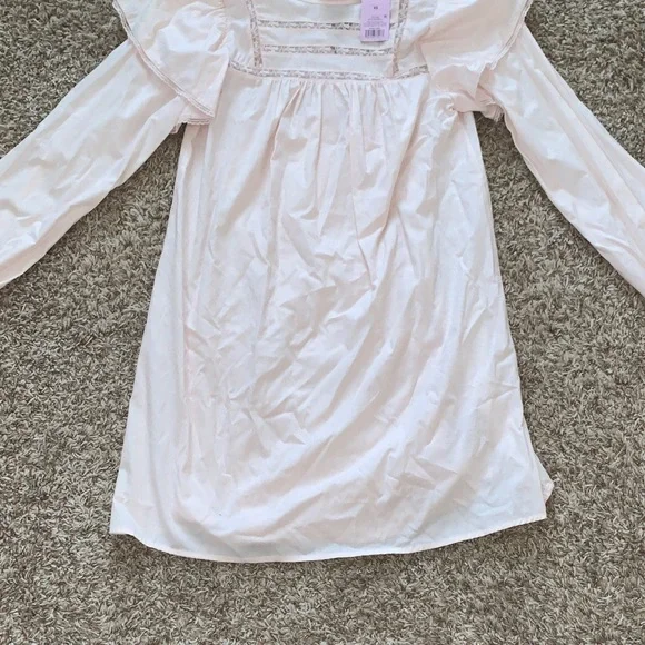 NWT Wild Fable Light Pink High Neck Poplin Baby Doll Dress with Long Sleeves XS - Picture 6 of 9